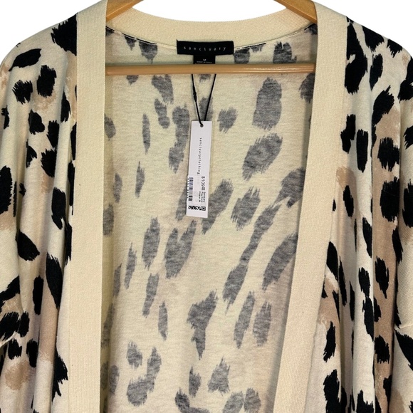 NWT M Sanctuary Clothing Play Cardi Leopard Print “Erosion” color - Picture 3 of 7